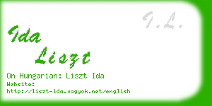 ida liszt business card